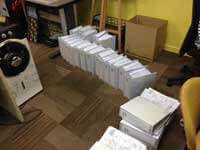 Packed construction record printing project documents