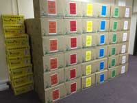 Printed operation manual pages and document folders