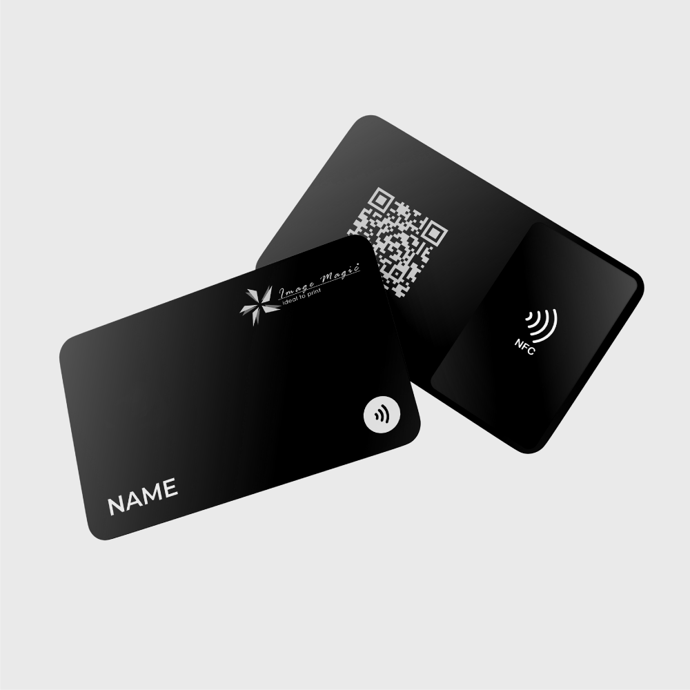 Black Silver NFC digital metal business card