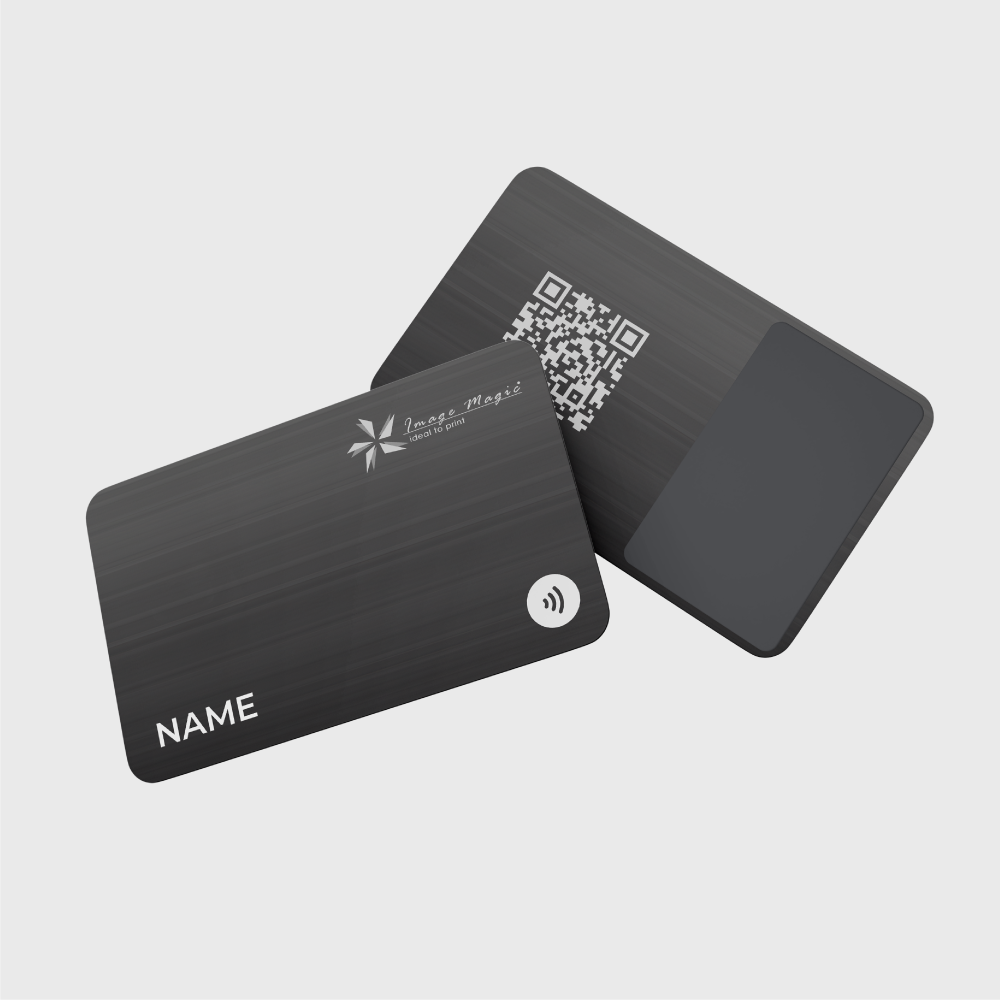 Grey NFC digital metal business card