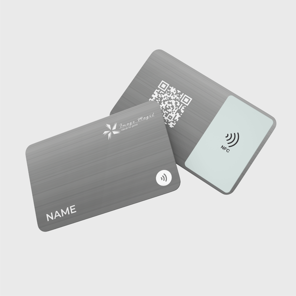 Silver NFC digital metal business card