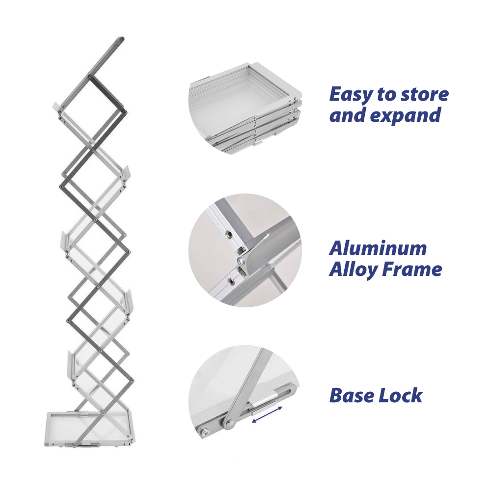 Zig Zag Acrylic Brochure Stand Side View