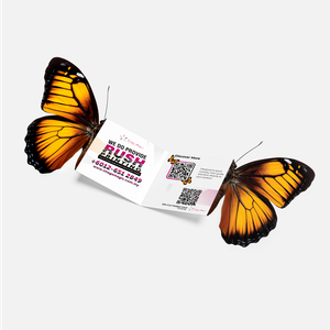 Butterfly Die Cut Folded Card