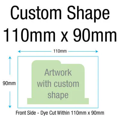 Custom Wobbler Dye Cut 110mm x 90mm Custom Wobbler Dye Cut 110mm x 90mm