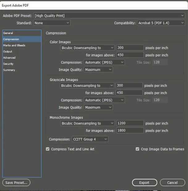 Step 3 - Make sure to have these high resolution setting Step 3 - Make sure to have these high resolution setting