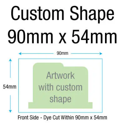 Custom Wobbler Dye Cut 90mm x 54mm Custom Wobbler Dye Cut 90mm x 54mm