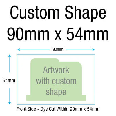 Custom Wobbler Dye Cut 90mm x 54mm Custom Wobbler Dye Cut 90mm x 54mm