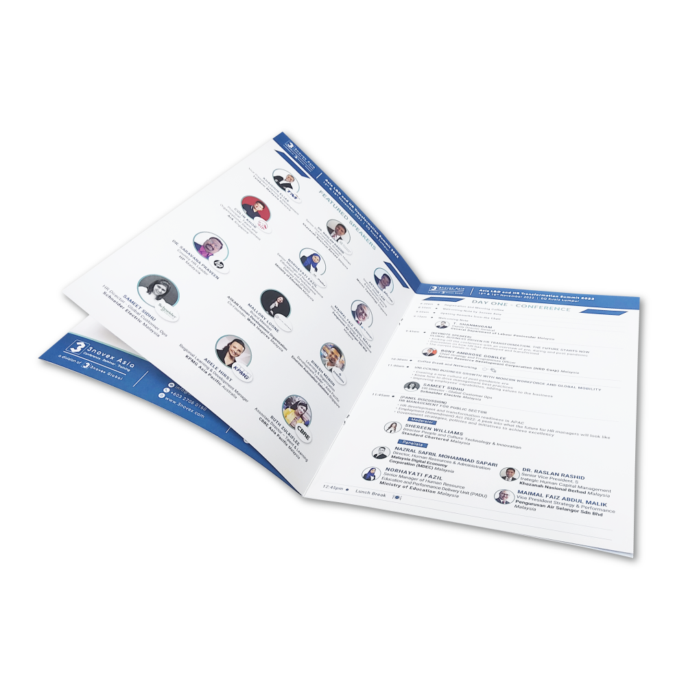 Offset booklet printing Malaysia saddle stitch booklets