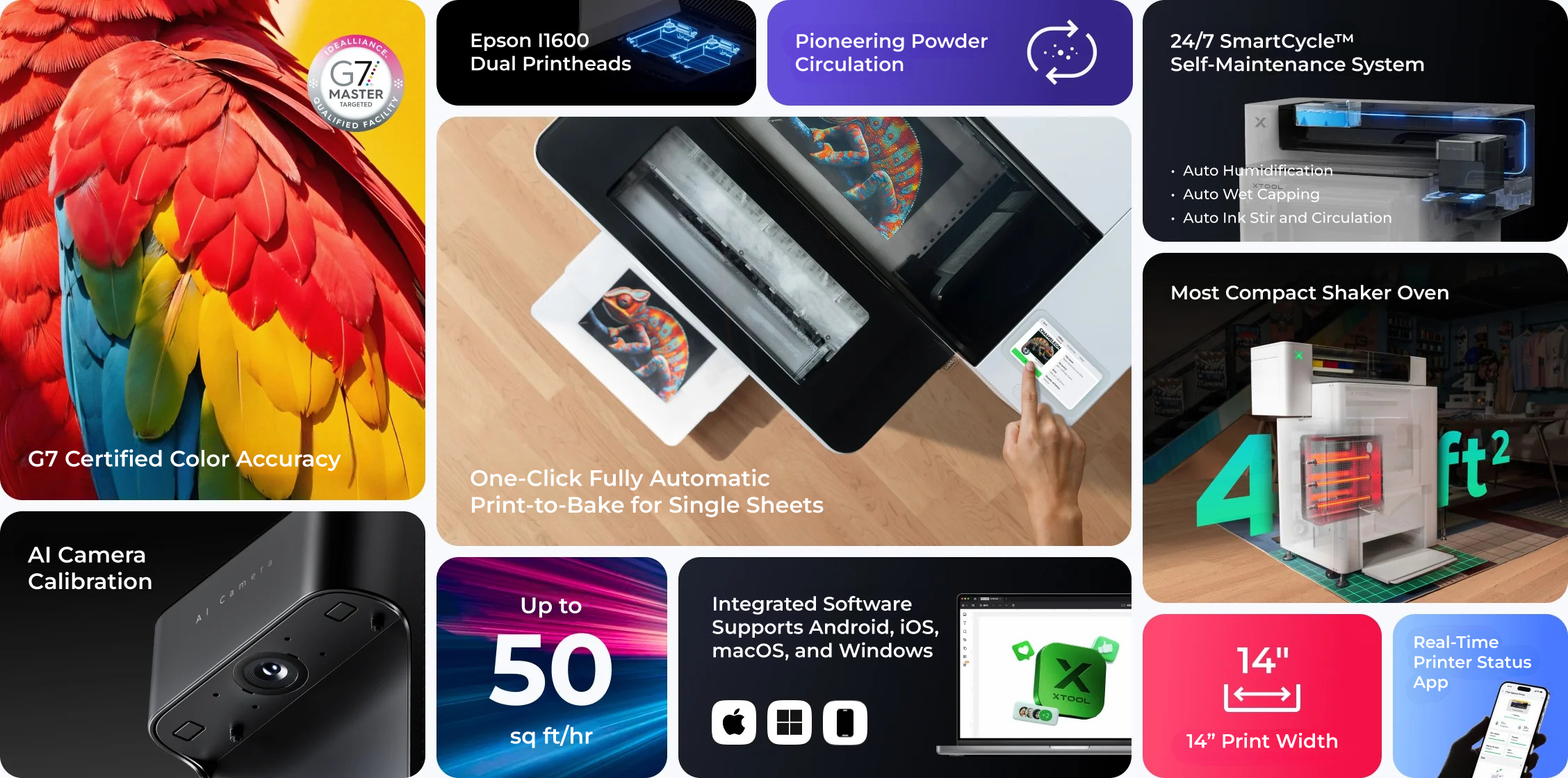 xTool Apparel Printer Features