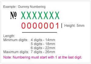 Numbering for Receipt Book Numbering for Receipt Book