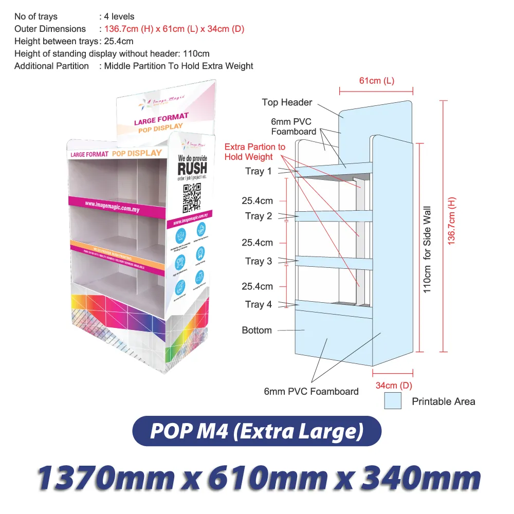 Pop Up Display Extra Large Size