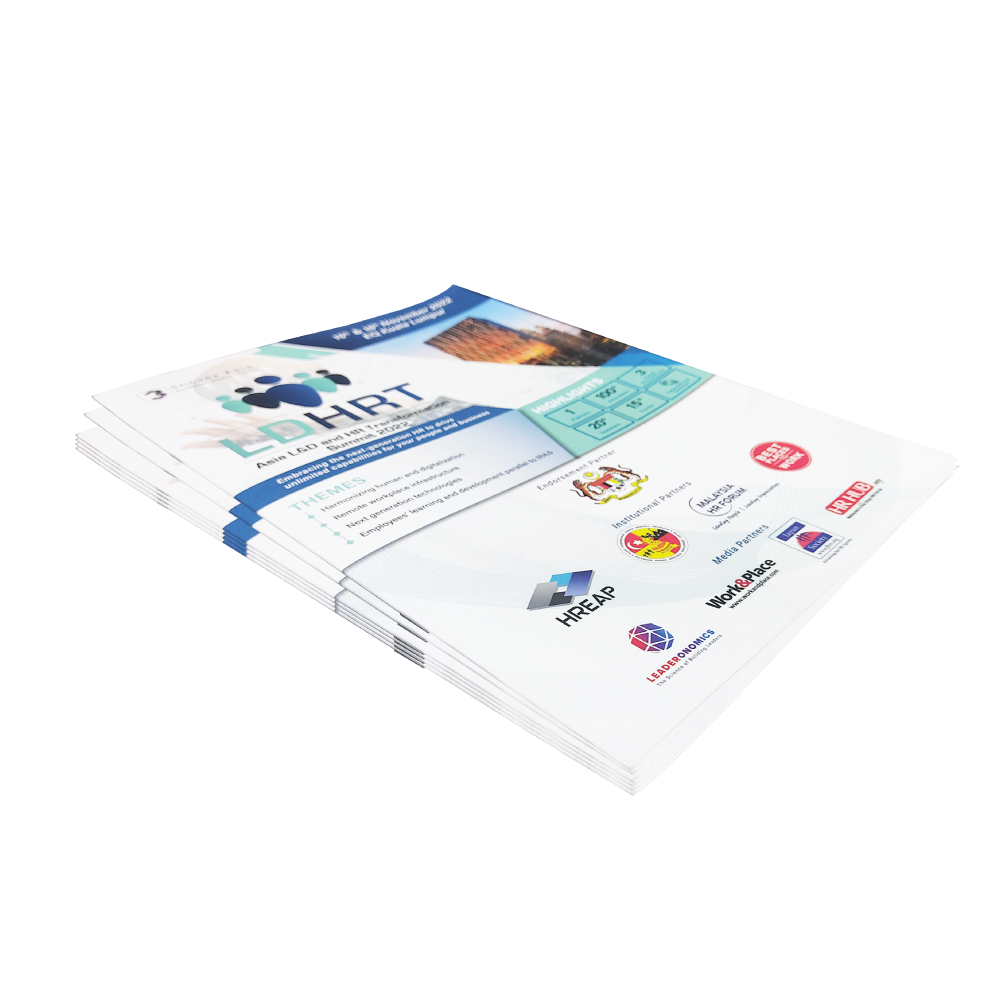 Short run booklet printing Malaysia saddle stitch