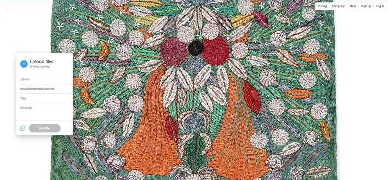 Using wetransfer to send files step 1 Using wetransfer to send files step 1