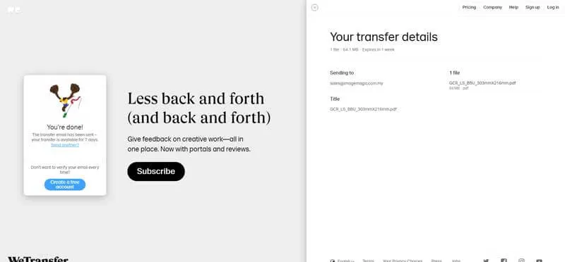 Wetransfer 文件到 imagemagic 步骤3 Wetransfer 文件到 imagemagic 步骤3