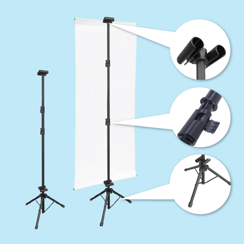 Tripod Bunting Stand - Side View