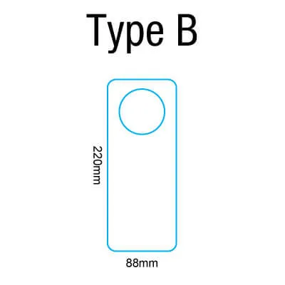 Door Hanger Type B 88mm x 220mm Door hanger bercetak kustom Type B 88mm x 220mm