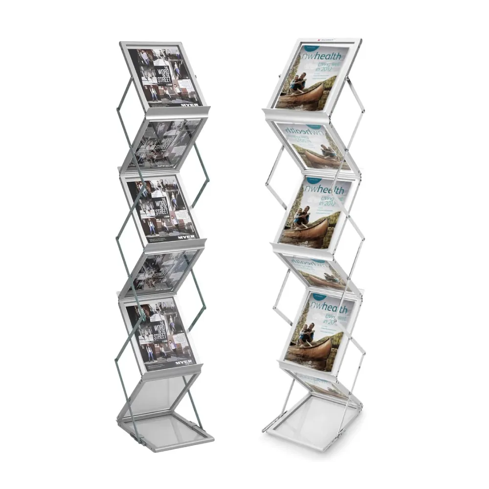 Zig Zag Acrylic Brochure Stand folded view