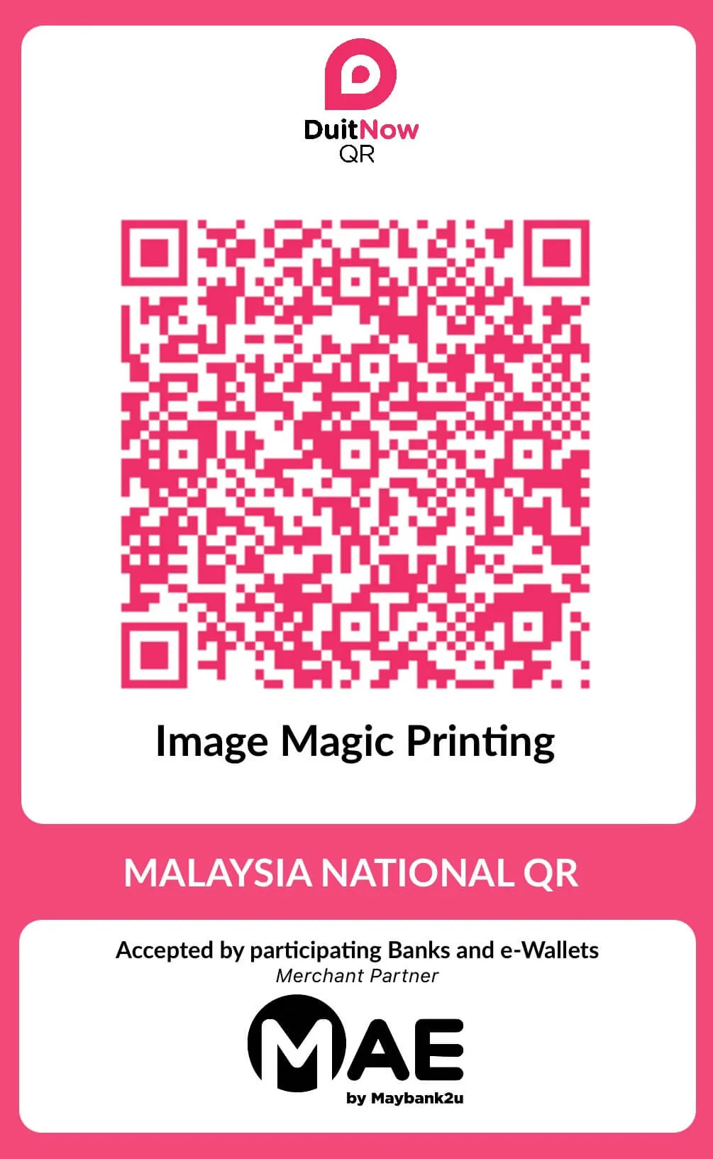 Maybank DuitNow 二维码 Maybank DuitNow 二维码