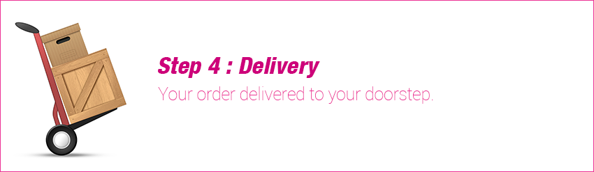 Step 4 - Delivery at door step Step 4 - Delivery at door step