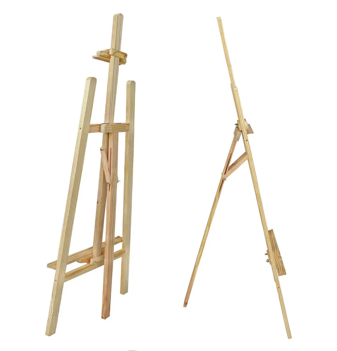 Pandangan sisi Stand Easel kayu