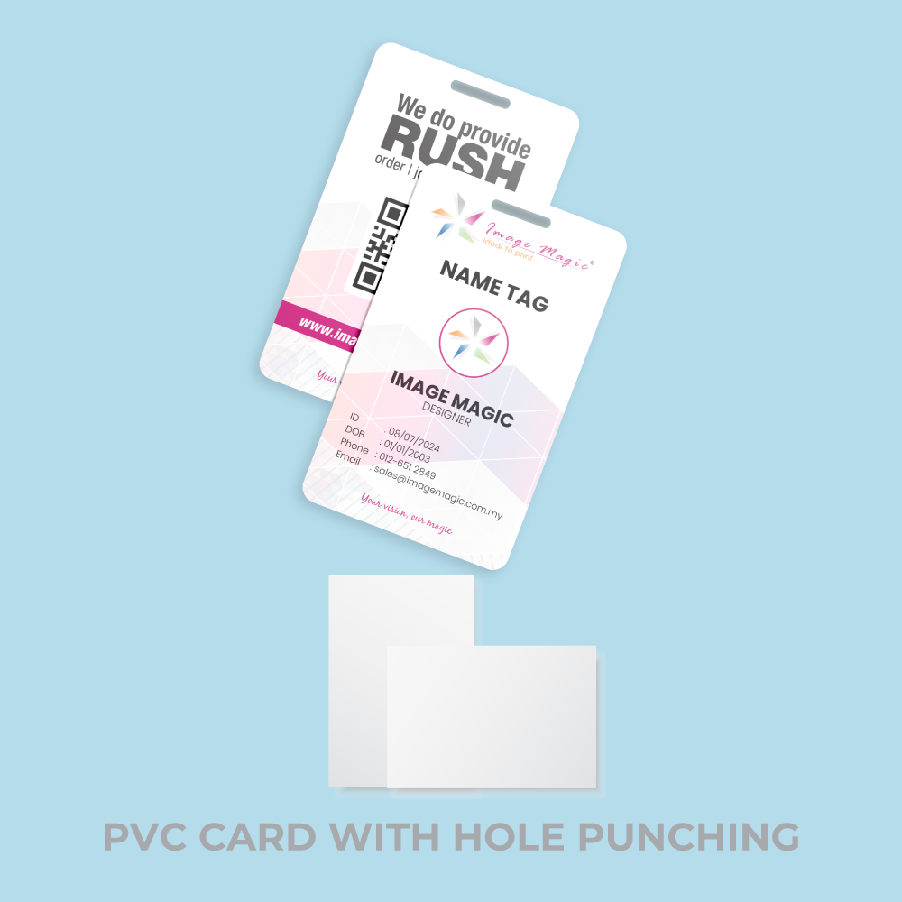 Portrait Name Tag Printing with Plastic Holder