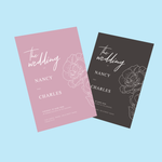 Modern Wedding Invitation Template – Black and Pink